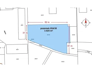 Prodej komerčního pozemku, Plzeň, 1308 m2