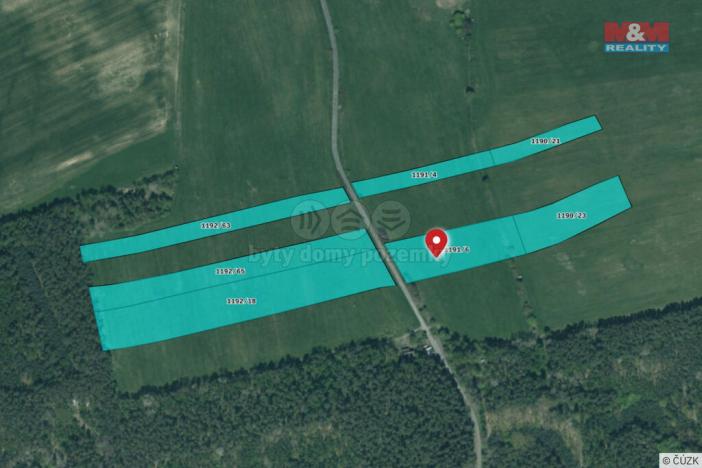 Prodej pole, Líně, 55812 m2