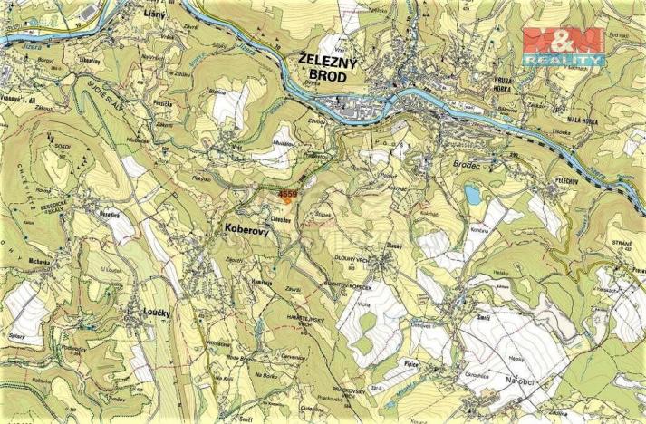 Prodej trvalého travního porostu, Koberovy, 2044 m2