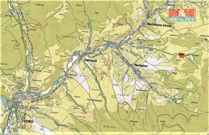 Prodej trvalého travního porostu, Nedašov, 962 m2