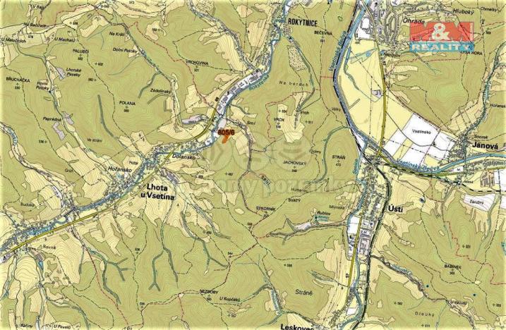 Prodej trvalého travního porostu, Lhota u Vsetína, 5327 m2