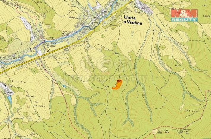 Prodej lesa, Lhota u Vsetína, 8758 m2