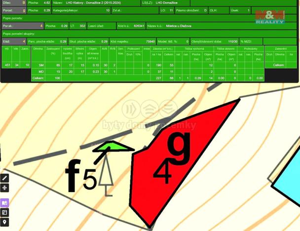 Prodej lesa, Dlažov, 1468 m2