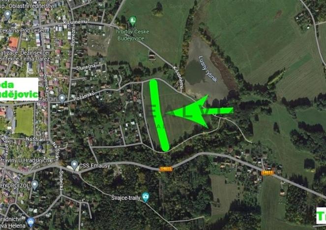 Prodej pozemku pro bydlení, České Budějovice, Třebotovice, 8573 m2