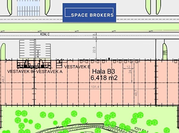 Pronájem skladu, Lovosice, Terezínská, 6418 m2