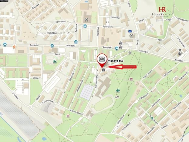 Prodej garážového stání, Milovice, Višňová, 13 m2