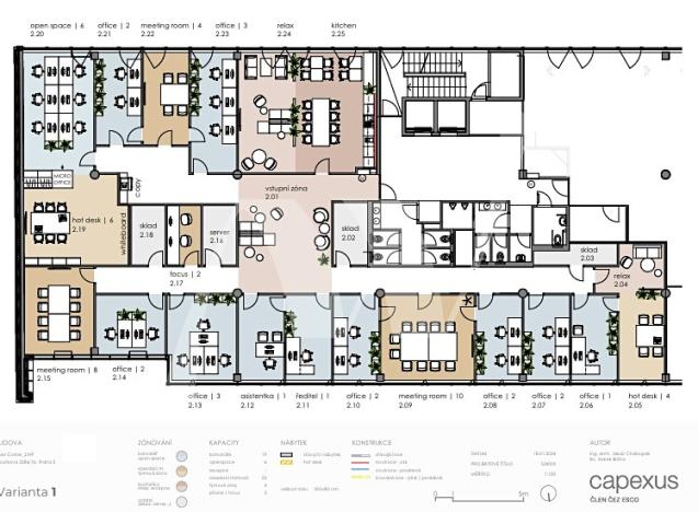 Pronájem kanceláře, Praha - Smíchov, Moulíkova, 570 m2