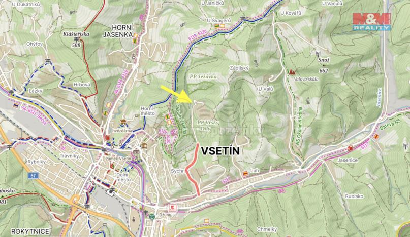 Prodej zahrady, Vsetín, 452 m2