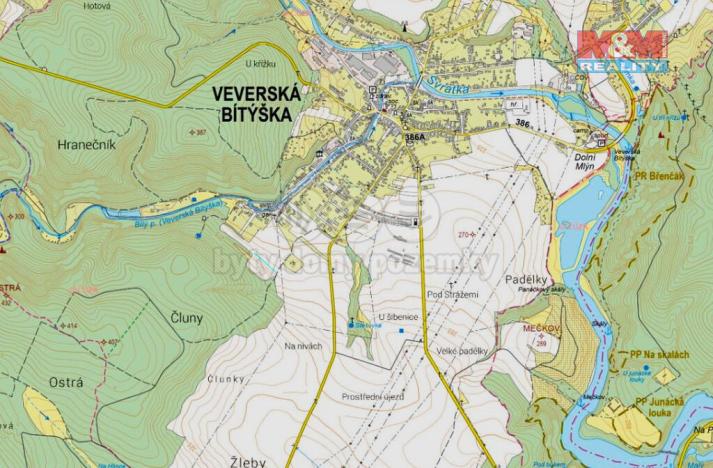 Prodej zemědělské půdy, Veverská Bítýška, 1032 m2