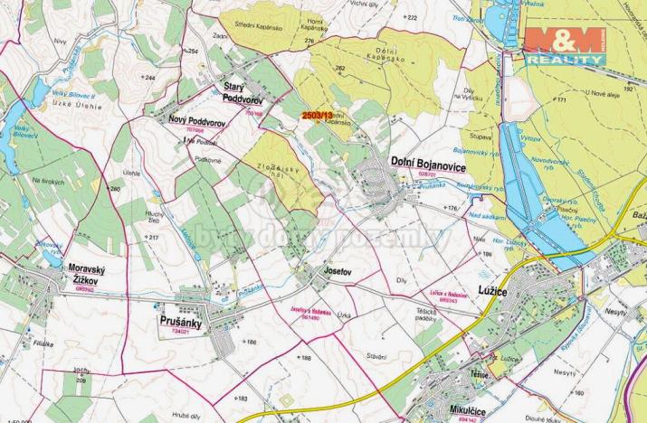 Prodej zemědělské půdy, Dolní Bojanovice, 300 m2