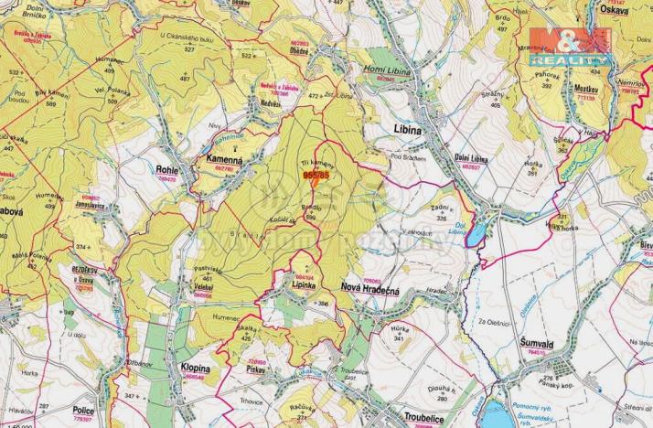 Prodej lesa, Nová Hradečná, 6092 m2