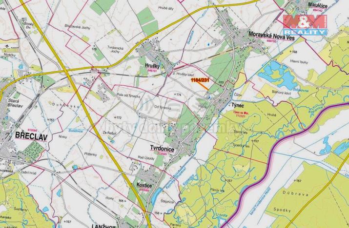 Prodej zemědělské půdy, Týnec, 786 m2