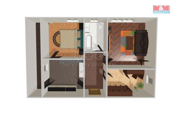 Prodej bytu 3+1, Lázně Toušeň, Hlavní, 69 m2