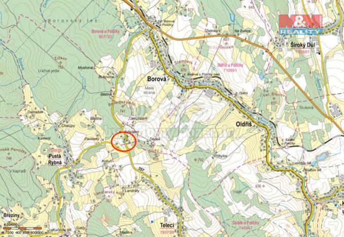 Prodej trvalého travního porostu, Pustá Rybná, 2644 m2