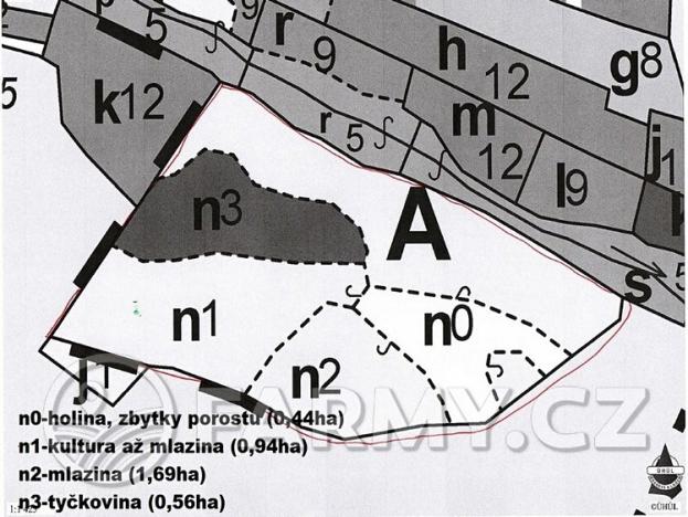 Prodej lesa, Šebířov, 36326 m2