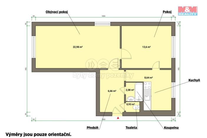 Prodej bytu 2+1, Toužim - Kosmová, 55 m2