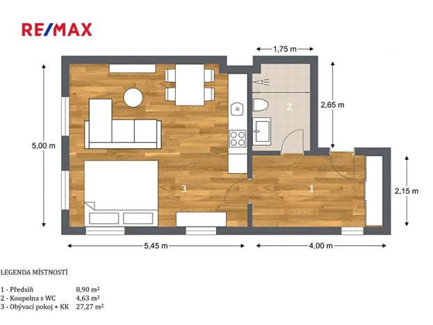 Prodej bytu 1+kk, Deštné v Orlických horách, 40 m2