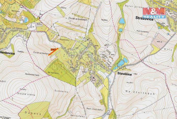 Prodej zemědělské půdy, Stavěšice, 531 m2