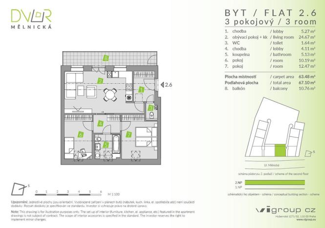 Prodej bytu 3+kk, Brandýs nad Labem-Stará Boleslav - Stará Boleslav, Mělnická, 63 m2