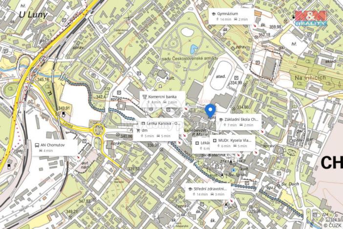 Pronájem bytu 2+kk, Chomutov, Klostermannova, 100 m2