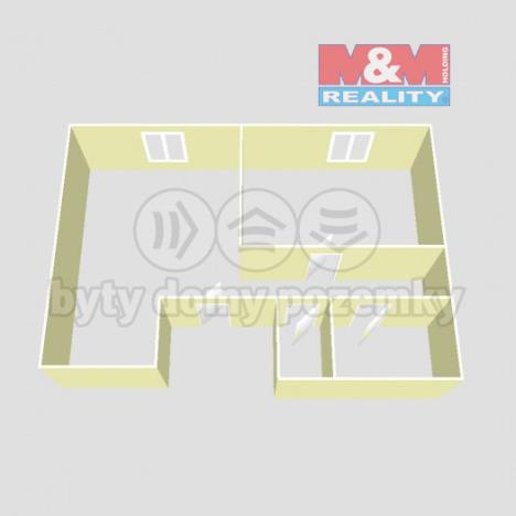 Pronájem bytu 2+kk, Chomutov, Klostermannova, 100 m2