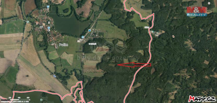 Prodej lesa, Putim, 18400 m2