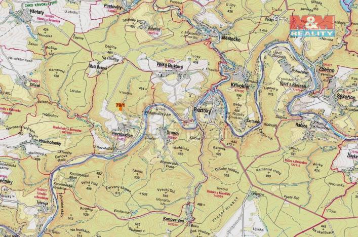 Prodej trvalého travního porostu, Nezabudice, 6426 m2
