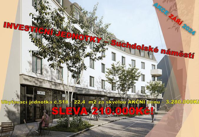 Prodej bytu 1+kk, Praha - Suchdol, Suchdolské náměstí, 22 m2