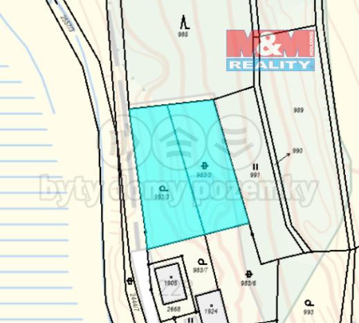 Prodej pozemku pro bydlení, Polná, Pod Kalvárií, 1251 m2