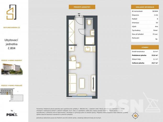 Prodej bytu 1+kk, Praha - Chodov, Čenětická, 23 m2