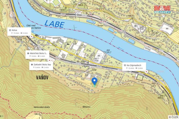 Prodej pozemku pro bydlení, Ústí nad Labem - Vaňov, 708 m2