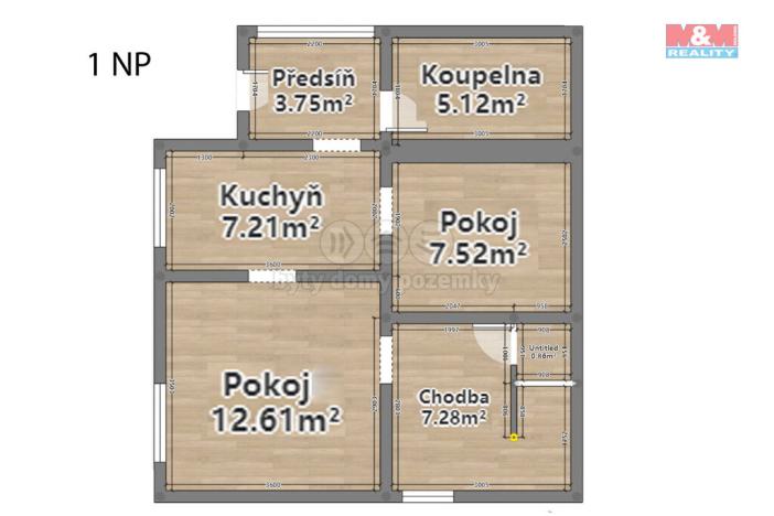Prodej rodinného domu, Poběžovice, náměstí Míru, 81 m2