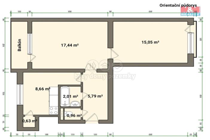 Prodej bytu 2+1, Praha - Suchdol, Kamýcká, 51 m2