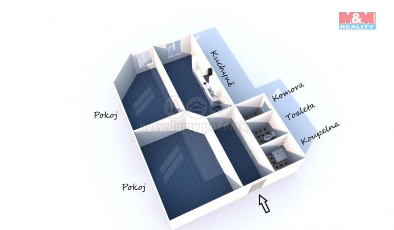 Prodej bytu 2+1, Plzeň - Jižní Předměstí, Kardinála Berana, 90 m2