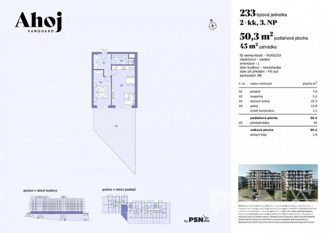 Prodej bytu 2+kk, Praha - Modřany, Československého exilu, 50 m2