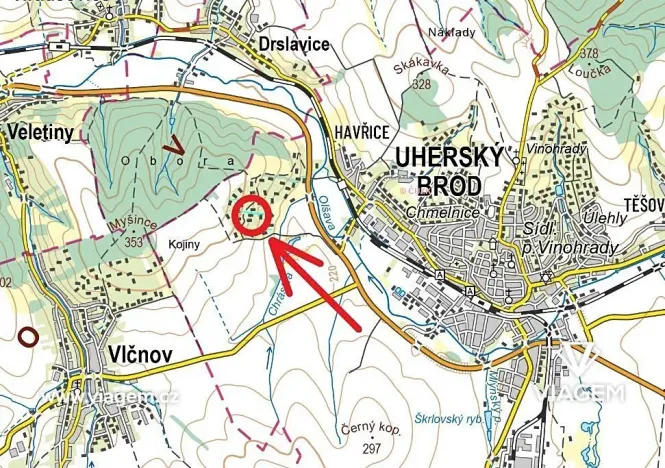 Prodej zahrady, Uherský Brod, 1706 m2