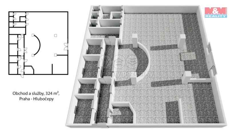 Prodej obchodního prostoru, Praha, Trnkovo náměstí, 324 m2