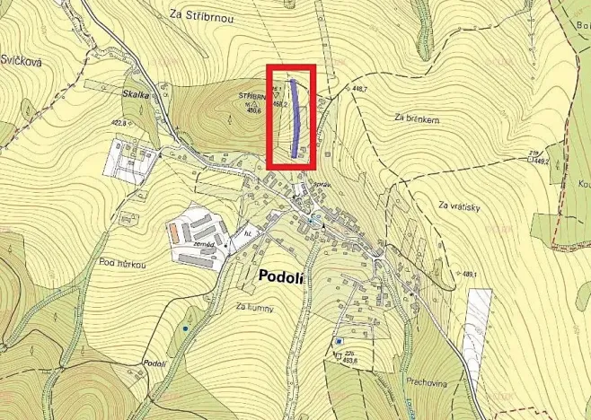 Prodej podílu pole, Podolí, 671 m2