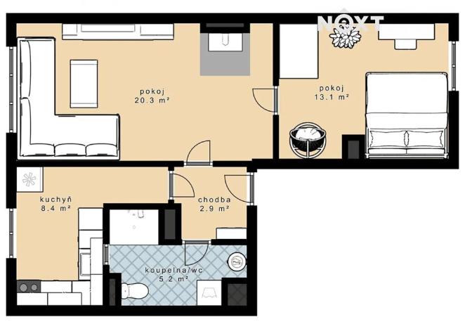 Prodej atypického bytu, Vyšší Brod, Kyselov, 83 m2