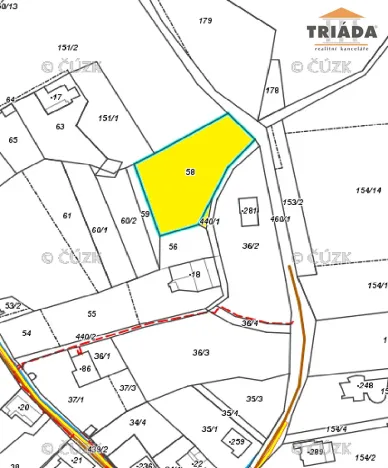 Prodej zahrady, Turnov, 2516 m2