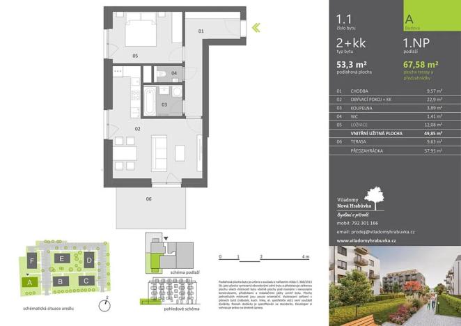 Prodej bytu 2+kk, Ostrava, 53 m2