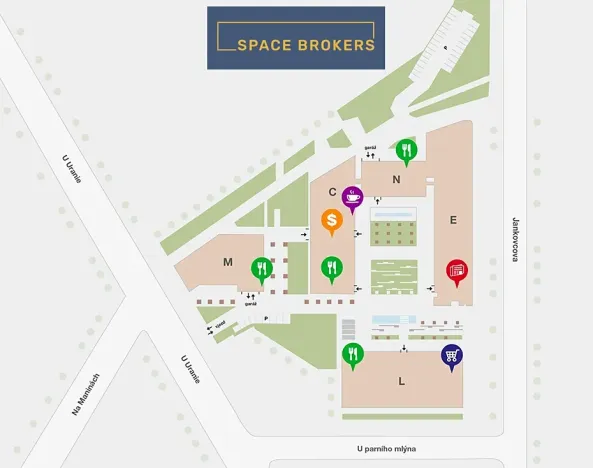 Pronájem kanceláře, Praha - Holešovice, Jankovcova, 564 m2