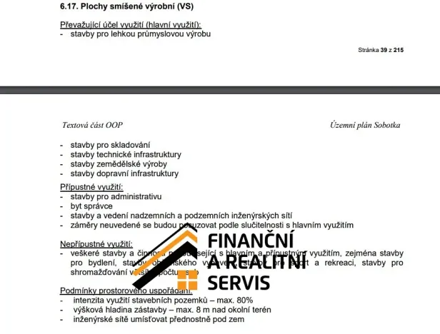 Prodej komerčního pozemku, Sobotka, 2800 m2