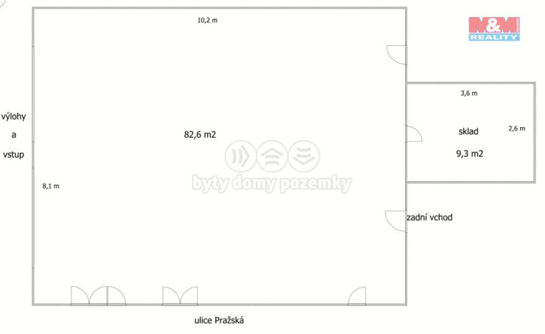 Pronájem obchodního prostoru, Kostelec nad Černými lesy - Kostelec nad Černými Lesy, 91 m2