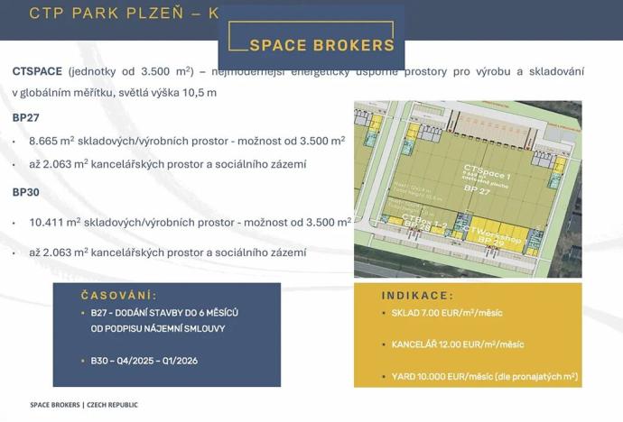 Pronájem skladu, Plzeň, Zátiší, 746 m2