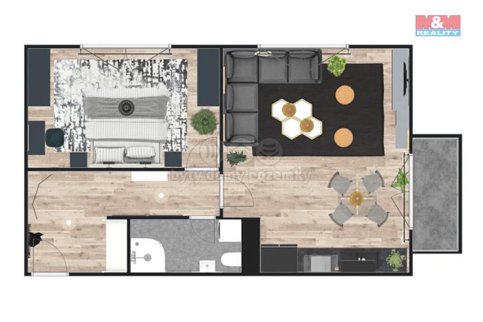 Prodej bytu 2+kk, Žleby, 63 m2