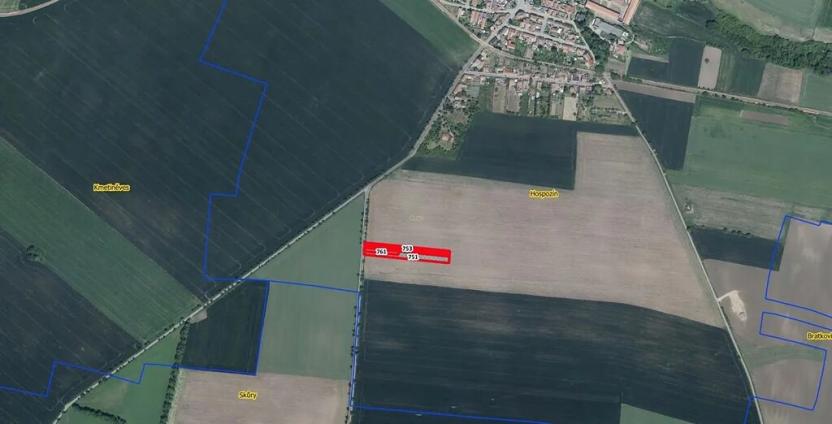 Prodej pole, Hospozín, 2701 m2