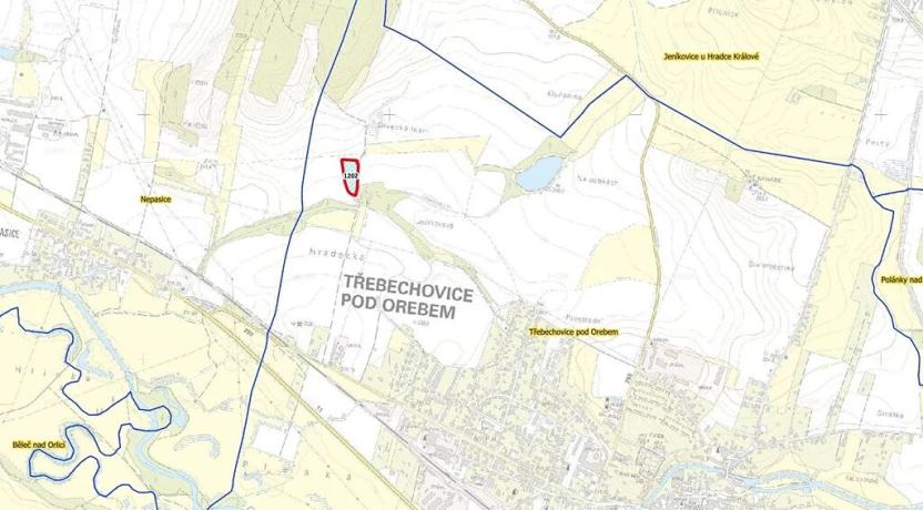 Prodej podílu pole, Třebechovice pod Orebem, 3666 m2