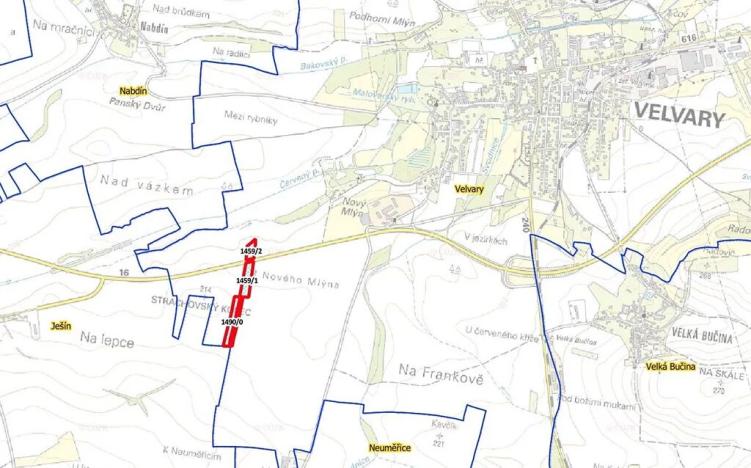 Prodej pole, Velvary, 16382 m2