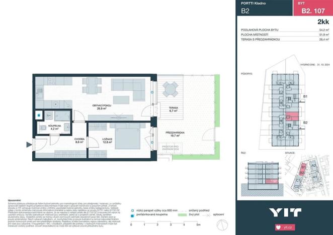 Prodej bytu 2+kk, Kladno, Ke stadionu, 54 m2